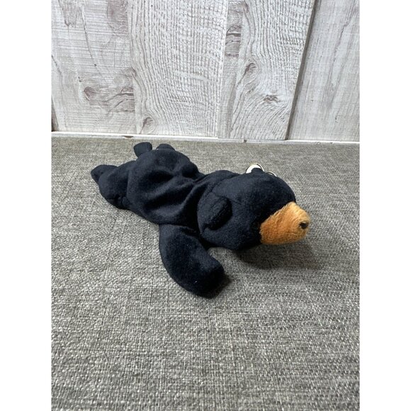 Ty Beanie Babies Retired Blackie Black Bear Stuffed Animal Toy - Picture 1 of 9